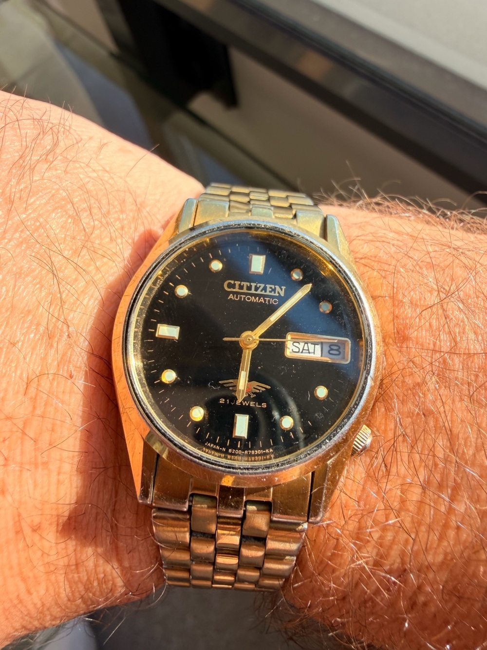 Vintage Citizen Watch Black Dial